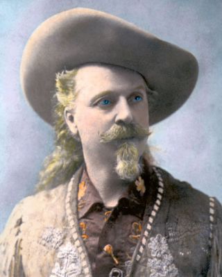 William F " Buffalo Bill " Cody Western Legend 8x10 " Hand Color Tinted Photograph