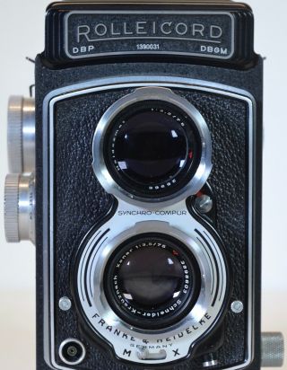 Vintage Rolleicord TLR Camera DBP DBGM 75mm 3.  5 Germany Xenar 3.  5 75mm 3