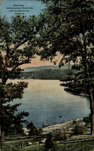 Bear Lake San Bernardino Mountains California 1920 Vintage Postcard