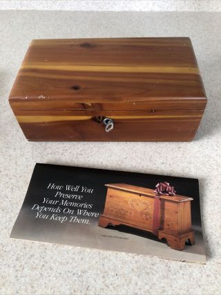 Lane Mini Cedar Chest Wood Stash Box Mini Hope Chest With Key Salesman 
