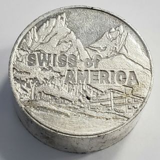 Vintage Swiss of America 5oz.  999 Fine Silver Bill of Rights Rolo Round ‡SOAT07 2