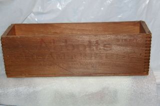 RARE VINTAGE ABBOTTS Wood Cream Cheese Crate with Dovetail Edges; 3 pounds 3