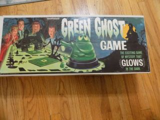 Vintage 1965 Transogram Green Ghost Glow In The Dark Game Near Complete W/box