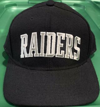 Vintage 90s La / Oakland Raiders Starter Arch Snapback Hat 100 Wool Eazy E Nwa