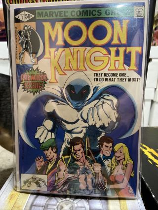 Moon Knight 1 Origin; 1st Appearance Bushman Marvel Comics 1980 Vf/nm 9.  0 - 9.  2