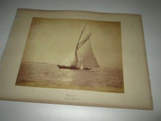 The Racing Yacht Ulrin After Collision Off Southsea 1885 Antique Photograph