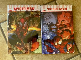 Marvel Comics Ultimate Spider - Man Premiere Edition Vol.  1 2 Hardcover Book Set