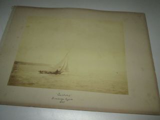 The Racing Yacht Quickstep Bembridge Regatta 1885 Antique Photograph