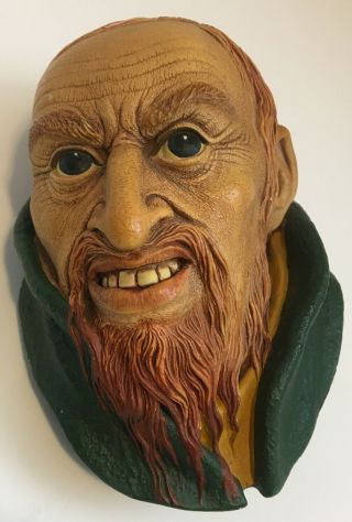 Vintage 1964 Bossons Head " Fagin " Oliver Twist Chalkware Wall Sculpture Plaque