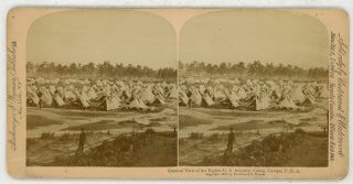 Spanish American War Camp Tampa 8th U S Infantry Stereoview 21550