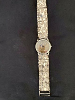 Vintage Frederic Remington Museum Watch 925 Sterling Silver The Franklin
