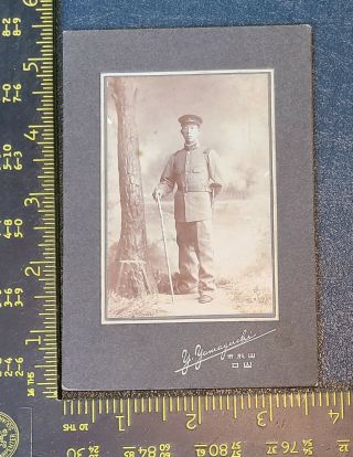 Early Japan Photo - Military Soldier In Uniform With Sword - Japanese