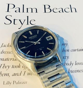 Rare 1972 Vintage 17j Seiko 7005 - 8022 Automatic Date Mens Wrist Watch,  Cond