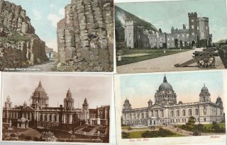 A Northern Ireland 4 Old Antique Postcard Ulster Irish Collecting