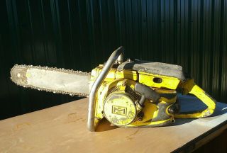 Vintage Mcculloch 380 Chainsaw With 16 " Bar And Chain Chainsaw