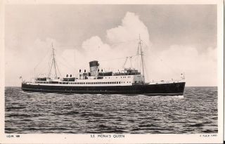 5 Different Rare Old Postcards - Ferries From The Isle Of Man C.  1950
