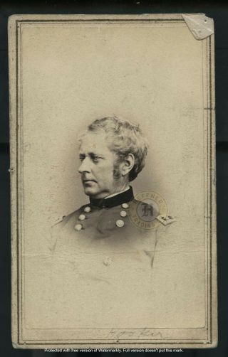 Vintage Civil War General: Joseph Hooker Cdv Photograph C.  1860s