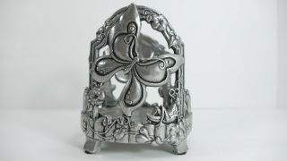 Carson Pewter Candle Holder Butterflies,  Lady Bugs,  Grass Hoppers,  Ivy,  2000 4 "