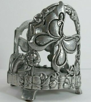 Carson Pewter Candle Holder Butterflies,  Lady Bugs,  Grass Hoppers,  Ivy,  2000 4 