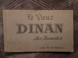 Vintage French Postcard Book.  Le Vieux Dinan.  20 