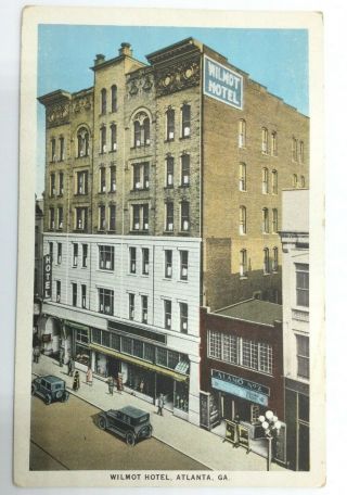 Vintage Georgia Postcard,  Atlanta,  Wilmot Hotel,  By Curt Teich,  Unposted