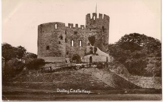 Lovely Rare Old Real Photo Postcard - Castle Keep - Dudley - Worcestershire 1911