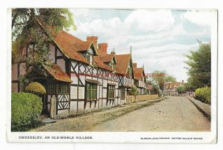 Worcestershire Ombersley An Old World Village 1904 Vintage Postcard 9.  9
