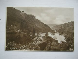 Old Postcard - The Three Country View (railway) Symonds Yat