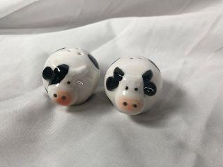 Salt And Pepper Shakers Chickens Hens Ceramic Cow Salt & Pepper Shakers