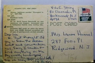 Jersey NJ Atlantic City Greetings Postcard Old Vintage Card View Standard PC 2