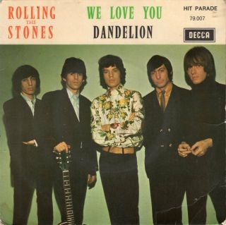 The Rolling Stones We Love You/dandelion 1967 French 7 " Vinyl Single