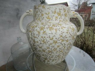 Antique Victorian Chamber Pot with two Dragon handles No Lid - Planter 2