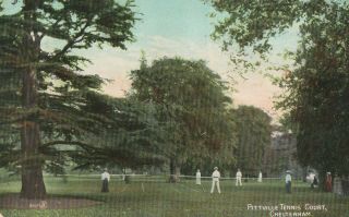 R England Gloucestershire Old Postcard English Pitville Tennis Court Cheltenham