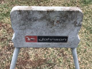 Vintage Johnson Metal Outboard Boat Motor Engine Display Stand Sign 2
