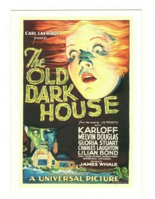 The Old Dark House Movie Poster Boris Karloff Vintage 4x6 Postcard Af115