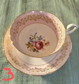 Vintage England Bone China Royal Grafton Tea Cup And Saucer Pink Floral Rose