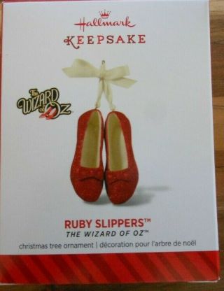 Hallmark 2016 Ornament - The Wizard Of Oz - Ruby Slippers - Store Display