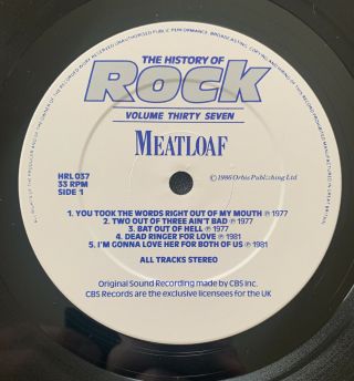 THE HISTORY OF ROCK VOL 37 SAXON MOTORHEAD MEATLOAF D VINYL LP RECORD EX CON 3