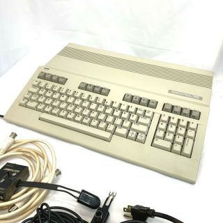Vintage Commodore 128 Computer and 1571 Disk Drive Dust Cover Cables Boxes 2