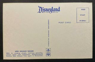 Disneyland Anaheim Vintage Postcard – ORLEANS SQUARE - DT - 35946 - C 2