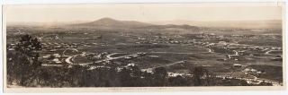 Unusual Vintage Early 20th C Panoramic View Of Canberra From Red Hill Photo