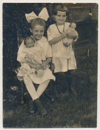 Hair Bow Girls W Grace Drayton Campbell Soup Kids Dolls Vtg 1910 