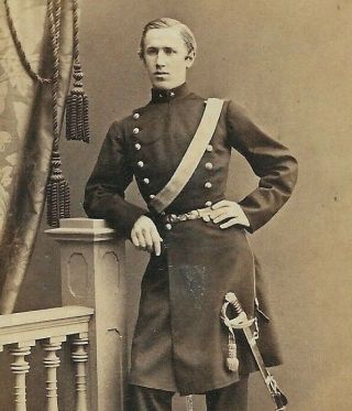 Victorian Military Cdv Photo Soldier Dress Uniform 1870s - 1880s