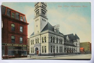 Old Postcard Post Office,  Worcester,  Ma