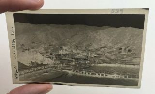 Vintage Photograph Negative California Catalina Island Avalon Cityscape City 539