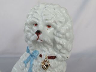 Antique Old Staffordshire Poodle Dog Figurine 8 