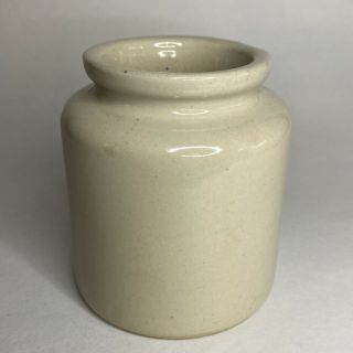 Antique Canning Crock Jar Cream Glazed Stoneware