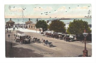 Vintage Postcard The Pier,  Ryde,  Isle Of Wight.  Pmk Ryde 1908