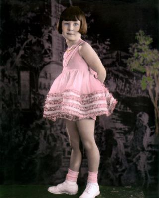 Mary Ann Jackson The Little Rascals Our Gang 8x10 " Hand Color Tinted Photograph
