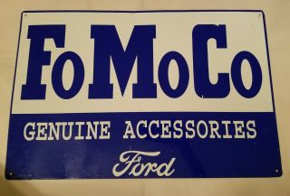 Vintage Fomoco Ford Accessories Ford Metal Sign 17 3/4 " X 11 3/4 "